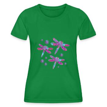 Dragonfly lover | Dragonfly insect entomology - Women's Functional T-Shirt - kelly green - Front - AI Model Female 172 dark (172cm)