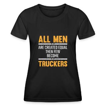 Camion routier camion routier camion routier renard cadeau - T-shirt sport Femme - noir - Devant - AI Model Female 172 light (172cm)