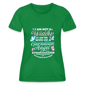 Veuve d’un homme beau, deuil, - T-shirt sport Femme - vert - Devant - AI Model Female 172 dark (172cm)