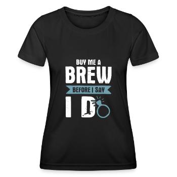 Groom ring groom - Women's Functional T-Shirt - black - Front - AI Model Female 172 light (172cm)