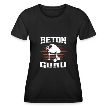 Béton Guru Artisans Bétonnés Chantiers - T-shirt sport Femme - noir - Devant - AI Model Female 172 light (172cm)
