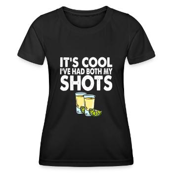 It's Cool I've Had Both My Shots Tequila - Frauen Funktions-T-Shirt - Schwarz - Vorne - AI Model Female 172 light (172cm)