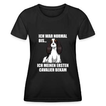 Cavalier King Charles Hundemotiv Geschenkidee - Frauen Funktions-T-Shirt - Schwarz - Vorne - AI Model Female 172 light (172cm)