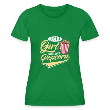 Pop corn - T-shirt sport Femme - vert - Devant - AI Model Female 172 dark (172cm)