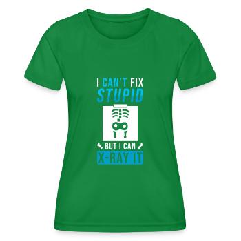 Radiologie cadeau - T-shirt sport Femme - vert - Devant - AI Model Female 172 dark (172cm)