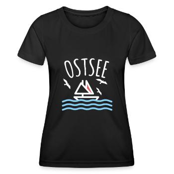 Ostsee - Frauen Funktions-T-Shirt - Schwarz - Vorne - AI Model Female 172 light (172cm)