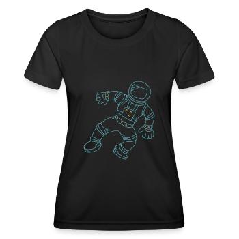 Astronaut - Frauen Funktions-T-Shirt - Schwarz - Vorne - AI Model Female 172 light (172cm)