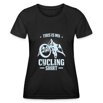 Vélo Vélo Dictament Ebike Mountain Bike Homme - T-shirt sport Femme - noir - Devant - AI Model Female 172 light (172cm)