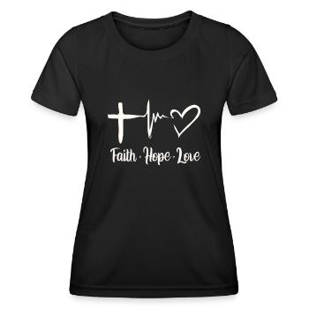 Bibelvers, Christlicher Gott, Gebetspsalm - Frauen Funktions-T-Shirt - Schwarz - Vorne - AI Model Female 172 light (172cm)