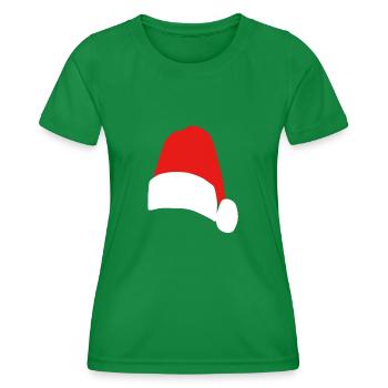 Christmas Nicholas Cap - Women's Functional T-Shirt - kelly green - Front - AI Model Female 172 dark (172cm)