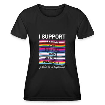Rainbow Flag - Women's Functional T-Shirt - black - Front - AI Model Female 172 light (172cm)