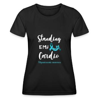Dys autonomie cadeau POTS Riley Day Syndrome - T-shirt sport Femme - noir - Devant - AI Model Female 172 light (172cm)