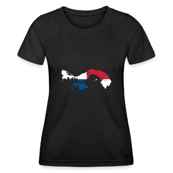 Panama Flag - Women's Functional T-Shirt - black - Front - AI Model Female 172 light (172cm)