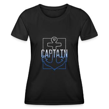 Capitaine - T-shirt sport Femme - noir - Devant - AI Model Female 172 light (172cm)