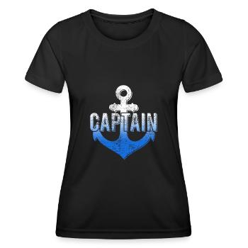 Capitaine - T-shirt sport Femme - noir - Devant - AI Model Female 172 light (172cm)