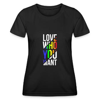 Gay Pride - T-shirt sport Femme - noir - Devant - AI Model Female 172 light (172cm)