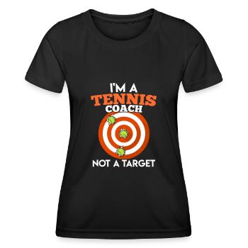 Tennis coach and no target target - Women's Functional T-Shirt - black - Front - AI Model Female 172 light (172cm)