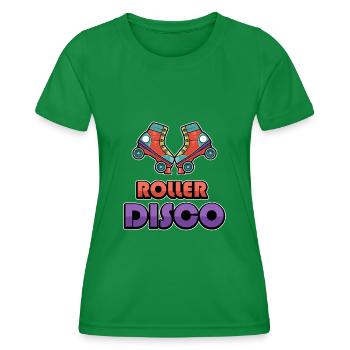 Roller Disco Roller Skate Girls - Women's Functional T-Shirt - kelly green - Front - AI Model Female 172 dark (172cm)