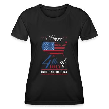 4th July Independence Day USA - Women's Functional T-Shirt - black - Front - AI Model Female 172 light (172cm)