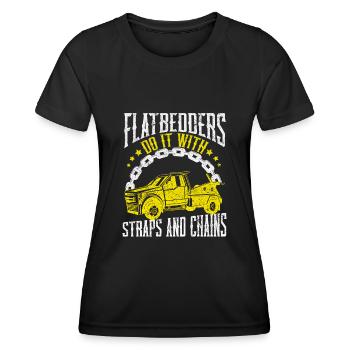 Abschleppwagen Abschleppdienst Abschlepper - Frauen Funktions-T-Shirt - Schwarz - Vorne - AI Model Female 172 light (172cm)