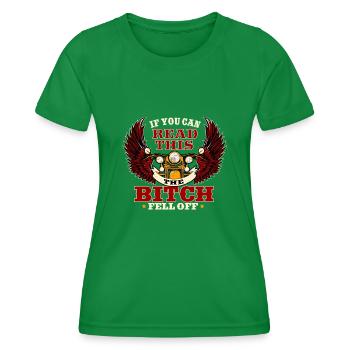 Wenn Du Das Lesen Kannst, Ist Die Hündin - Frauen Funktions-T-Shirt - Kelly Green - Vorne - AI Model Female 172 dark (172cm)