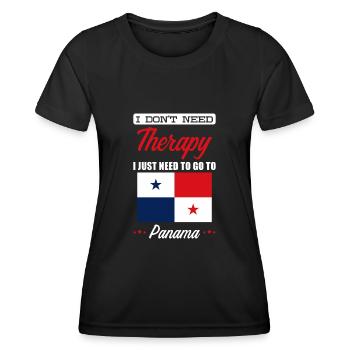 Panama - Frauen Funktions-T-Shirt - Schwarz - Vorne - AI Model Female 172 light (172cm)