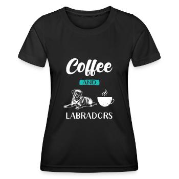 Labrador - Frauen Funktions-T-Shirt - Schwarz - Vorne - AI Model Female 172 light (172cm)