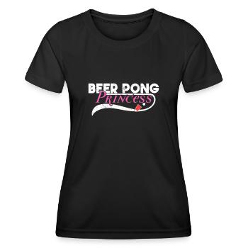 Beer Pong Bier Pong English Princess - Frauen Funktions-T-Shirt - Schwarz - Vorne - AI Model Female 172 light (172cm)