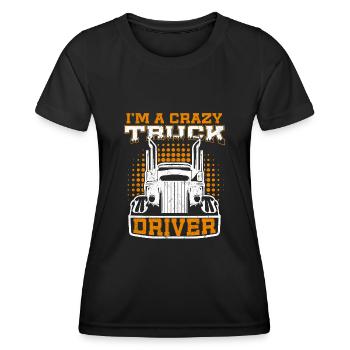 Truck driver Truck driver Truck driver Trucker - Women's Functional T-Shirt - black - Front - AI Model Female 172 light (172cm)