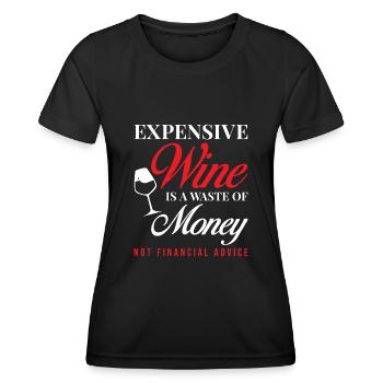 Wein - Frauen Funktions-T-Shirt - Schwarz - Vorne - AI Model Female 172 light (172cm)
