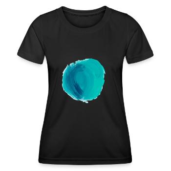 Kreis Aquarell - Frauen Funktions-T-Shirt - Schwarz - Vorne - AI Model Female 172 light (172cm)