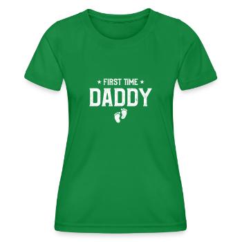 Dad To Be First Time Daddy - Women's Functional T-Shirt - kelly green - Front - AI Model Female 172 dark (172cm)