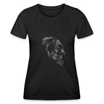 Totenkopf - Frauen Funktions-T-Shirt - Schwarz - Vorne - AI Model Female 172 light (172cm)