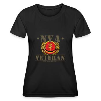 NVA Veteran OSSI Ostdeutschland Veteran Geschenk - Frauen Funktions-T-Shirt - Schwarz - Vorne - AI Model Female 172 light (172cm)