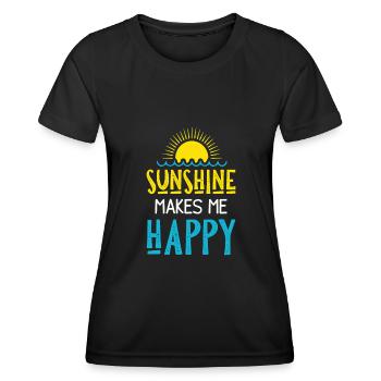soleil soleil happy - T-shirt sport Femme - noir - Devant - AI Model Female 172 light (172cm)