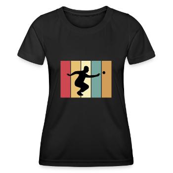 Boule pétanque boules joueur de boules boule de boules - T-shirt sport Femme - noir - Devant - AI Model Female 172 light (172cm)