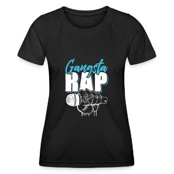 Gangsta Rap - Frauen Funktions-T-Shirt - Schwarz - Vorne - AI Model Female 172 light (172cm)