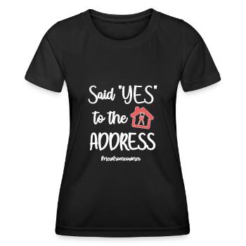 Fresh homeowner inauguration party house purchase - Women's Functional T-Shirt - black - Front - AI Model Female 172 light (172cm)
