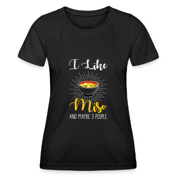 Soupe miso - T-shirt sport Femme - noir - Devant - AI Model Female 172 light (172cm)