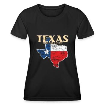 Texas the lone star state USA fans cadeau rétro - T-shirt sport Femme - noir - Devant - AI Model Female 172 light (172cm)
