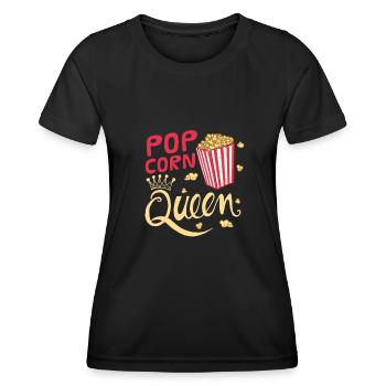 Popcorn - Frauen Funktions-T-Shirt - Schwarz - Vorne - AI Model Female 172 light (172cm)