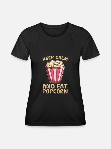 Popcorn - Frauen Funktions-T-Shirt - Schwarz