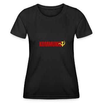 Marteau et faucille communistes de drapeau de l'URSS Russie - T-shirt sport Femme - noir - Devant - AI Model Female 172 light (172cm)