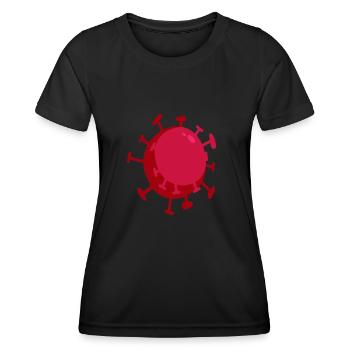 Virus de la couronne rouge - T-shirt sport Femme - noir - Devant - AI Model Female 172 light (172cm)