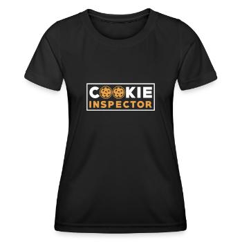 Inspecteur de cookies Cuisson J'aime les cookies - T-shirt sport Femme - noir - Devant - AI Model Female 172 light (172cm)