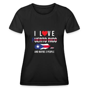 Porto Rico J'aime Porto Rico - T-shirt sport Femme - noir - Devant - AI Model Female 172 light (172cm)