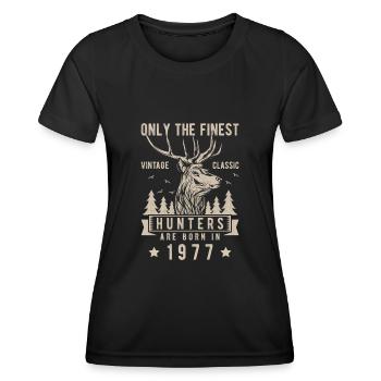 Hunter gift 1977 - Women's Functional T-Shirt - black - Front - AI Model Female 172 light (172cm)