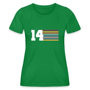 14 - Frauen Funktions-T-Shirt - Kelly Green - Vorne - AI Model Female 172 dark (172cm)