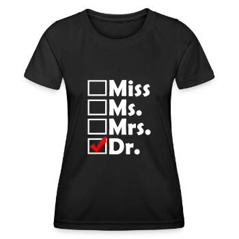 Médecin médecin spécialiste médecin - T-shirt sport Femme - noir - Devant - AI Model Female 172 light (172cm)