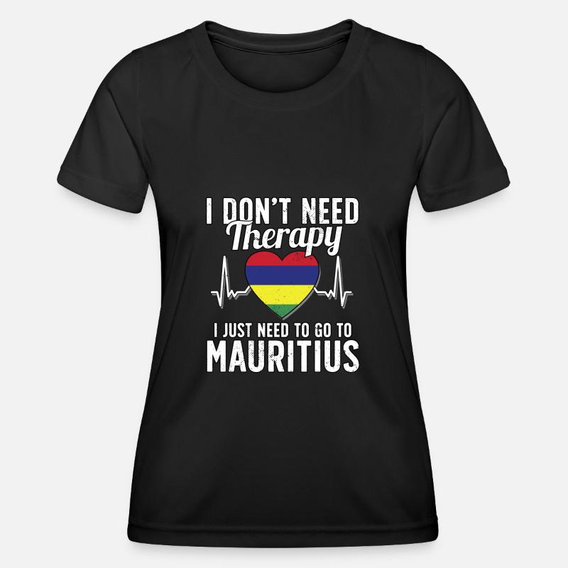 Mauritius flag I Mauritius Souvenirs - Women's Functional T-Shirt - black